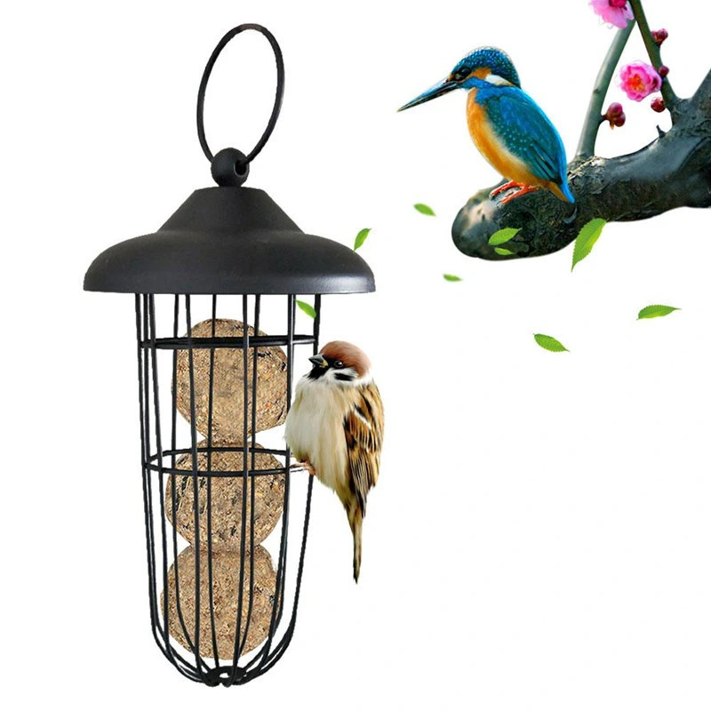 Bird Feeder Outdoor Hanging Squirrel-Proof Wild Bird Peanut Seed Nut Standing Feeder Station for Garden Yard Decoration Wbb17409